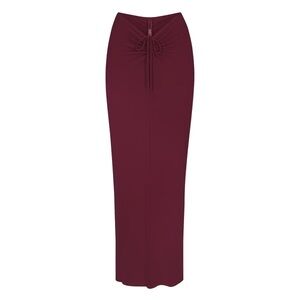 SKIMS Soft Lounge Maxi Skirt Wine